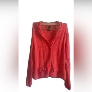 Coral collared and textured button down cover up 🪸